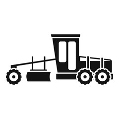 Grader machine construction icon. Simple illustration of grader machine construction vector icon for web design isolated on white background