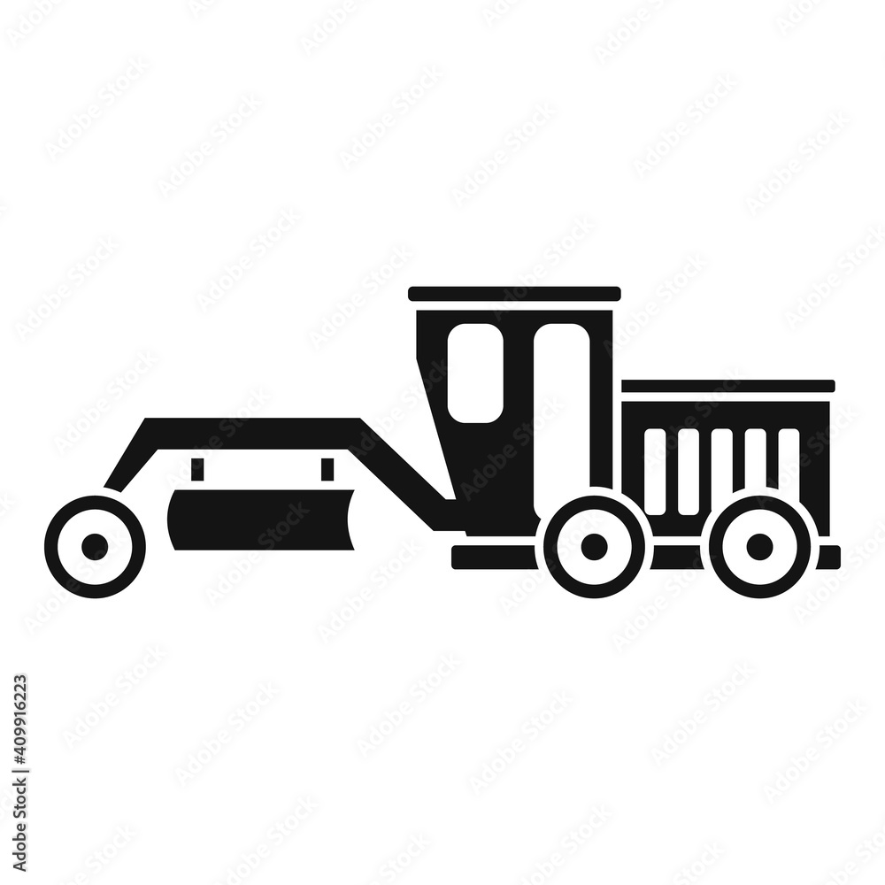 Poster grader machine demolition icon. simple illustration of grader machine demolition vector icon for web