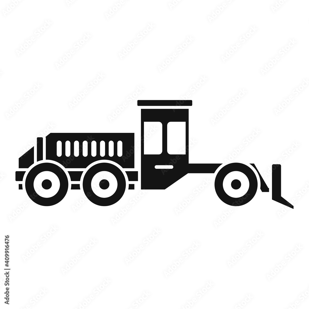 Poster grader machine scraper icon. simple illustration of grader machine scraper vector icon for web desig