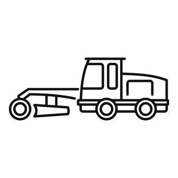 recommend clip art: Grader machine demolition icon. Outline grader machine demolition vector icon for web design isolated on white background