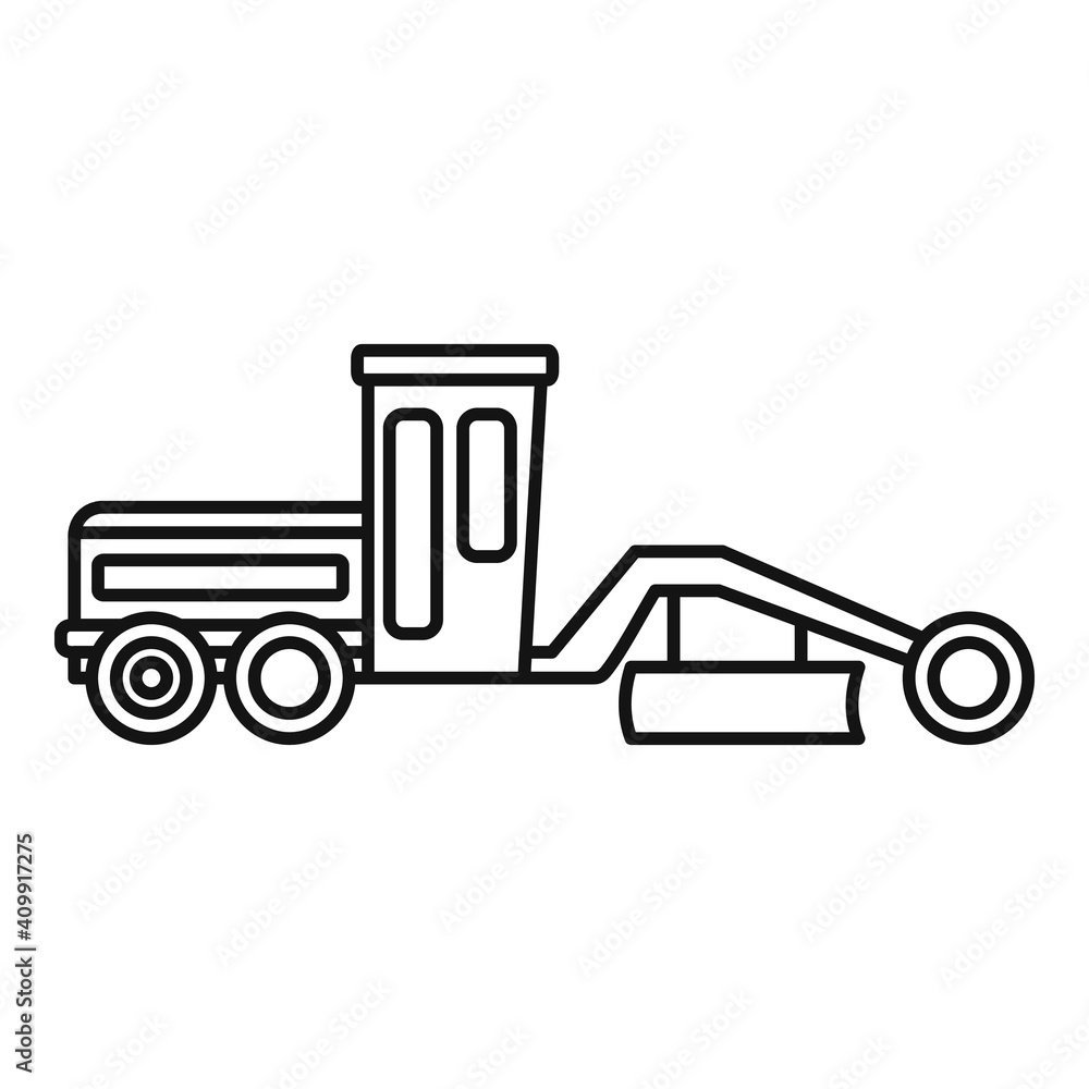 Poster grader machine machinery icon. outline grader machine machinery vector icon for web design isolated 