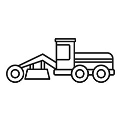 Grader machine bulldozer icon. Outline grader machine bulldozer vector icon for web design isolated on white background