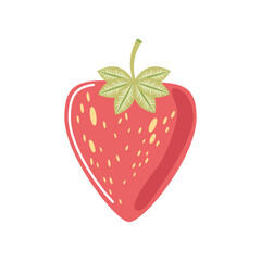 strawberry fresh fruit icon isolated style