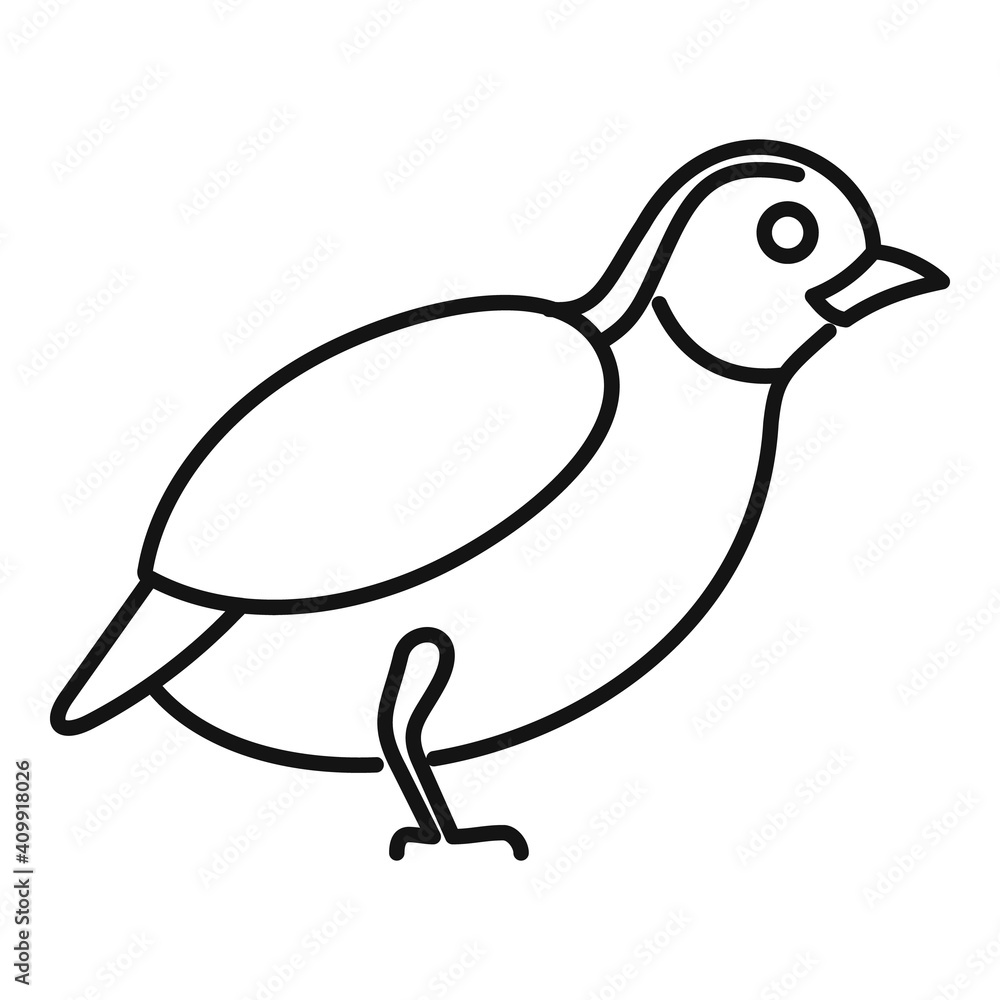 Aufkleber quail wild icon. outline quail wild vector icon for web design isolated on white background