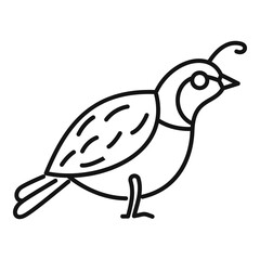 Quail farm icon. Outline quail farm vector icon for web design isolated on white background