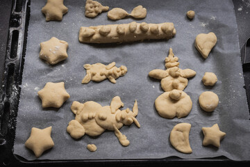 Kids activity with bread dough at home