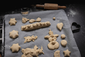 Kids activity with bread dough at home