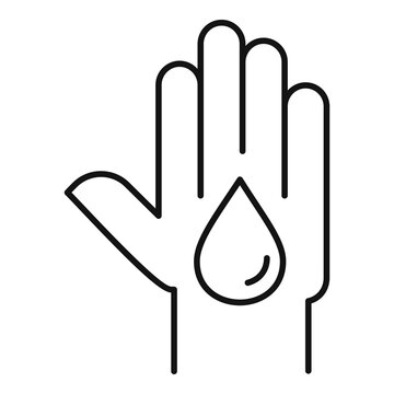 recommend clip art: Care blood donation icon. Outline care blood donation vector icon for web design isolated on white background