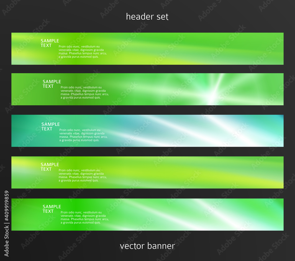 Poster set design elements business presentation template. vector illustration horizontal web banners backg