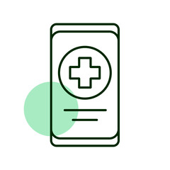 Obraz premium Smartphone with medical cross vector icon