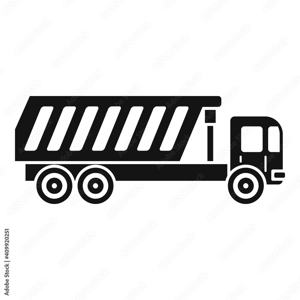 Poster tipper building icon. simple illustration of tipper building vector icon for web design isolated on 
