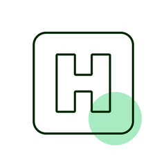 Hospital vector icon. Medical sign