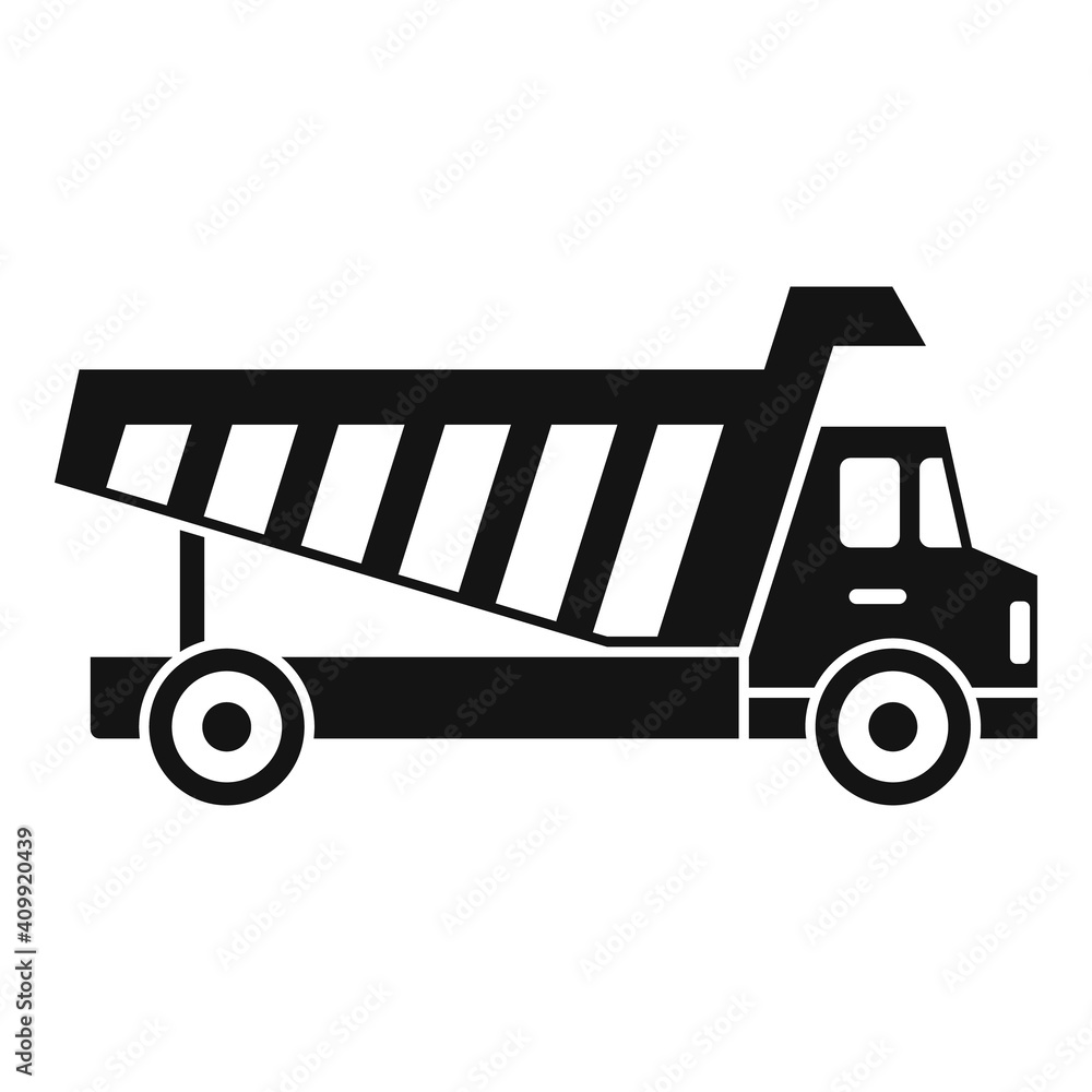 Wall mural tipper commercial icon. simple illustration of tipper commercial vector icon for web design isolated