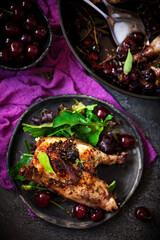 Rosemary Cherry Balsamic Roasted Chicken...style vintage