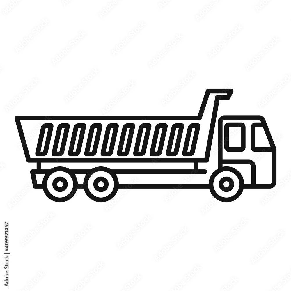 Poster tipper icon. outline tipper vector icon for web design isolated on white background