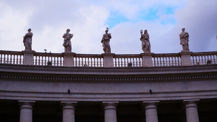 Architecture details Vatican Italy.
