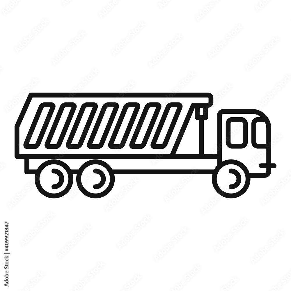 Poster tipper auto icon. outline tipper auto vector icon for web design isolated on white background