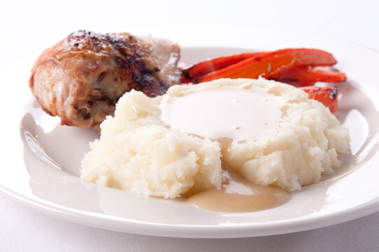 Roast Chicken With Mashed Potatoes