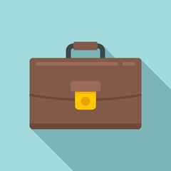 Briefcase icon. Flat illustration of briefcase vector icon for web design