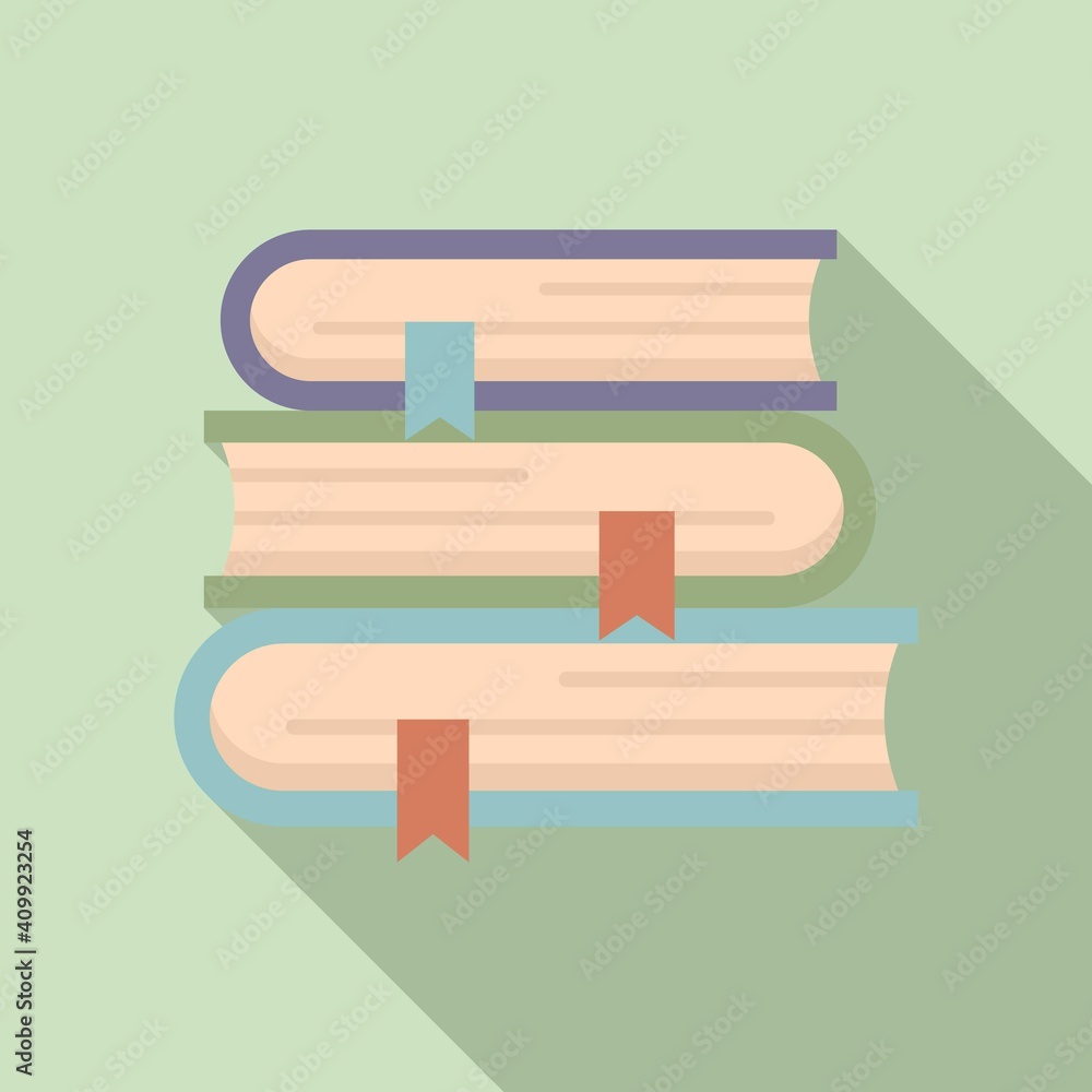 Aufkleber foreign language study books icon. flat illustration of foreign language study books vector icon for