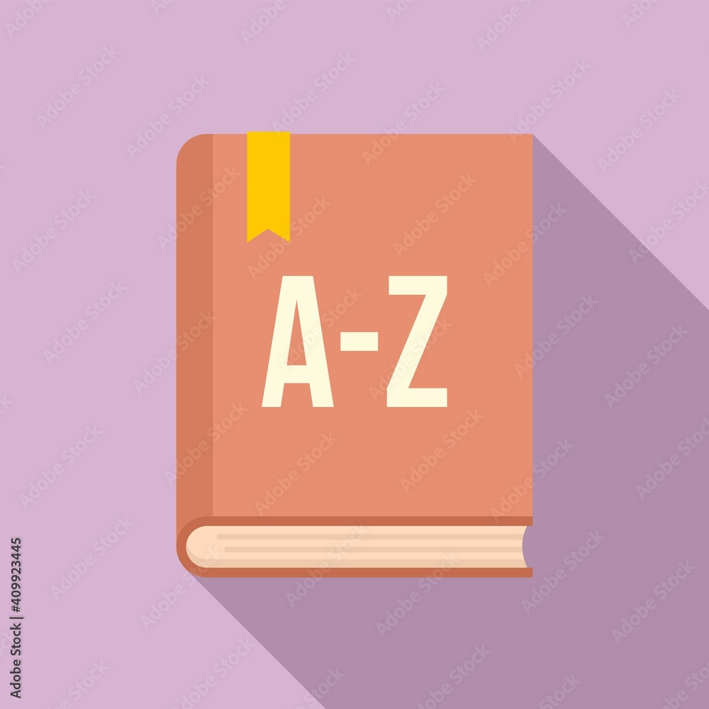 Aufkleber foreign language dex book icon. flat illustration of foreign language dex book vector icon for web d