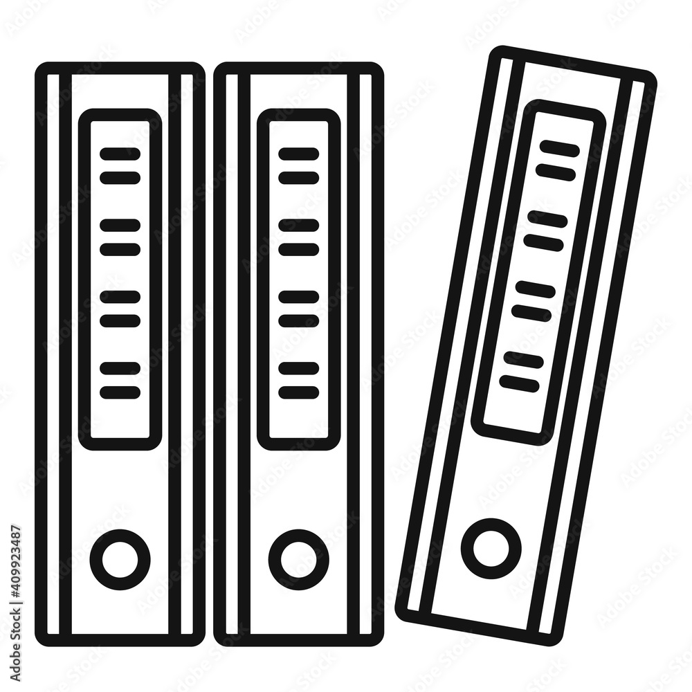 Poster office folders icon. outline office folders vector icon for web design isolated on white background