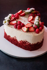 Pastel en forma de corazón