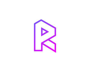 Letter R logo icon design template elements