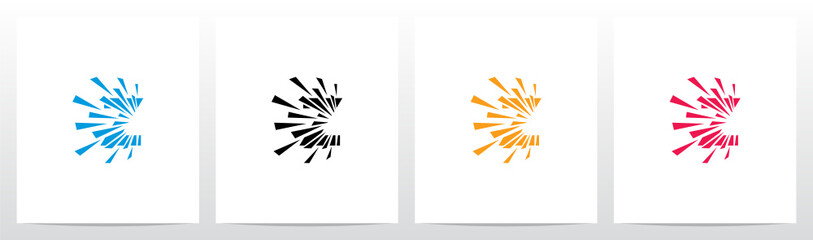 Debris Explosion On Letter Logo Design Z