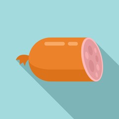 Sausage icon. Flat illustration of sausage vector icon for web design