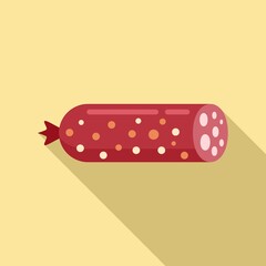 Sausage frankfurter icon. Flat illustration of sausage frankfurter vector icon for web design