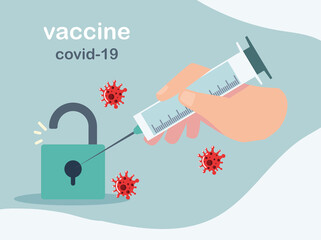 hand holding syringe protection coronavirus covid 19 vaccine