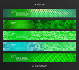 Set Design elements business presentation template. Vector illustration horizontal web banners background, backdrop abstract blurry form. EPS 10 for web buttons template, web site page presentation
