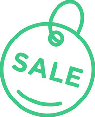 Sale Label collection set. Simple realistic design, flat style line icons. Editable stroke