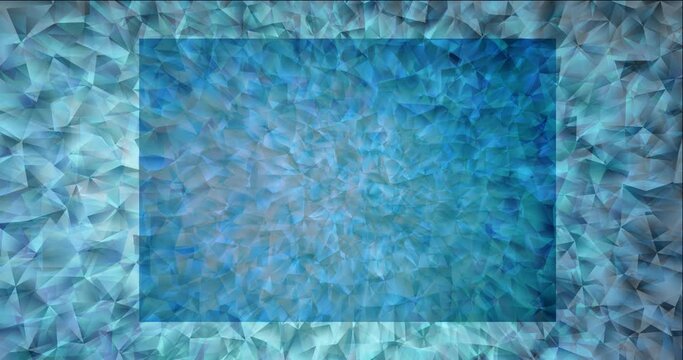 4K looping dark blue video with polygonal materials. Shining colorful animation in simple style. Movie for a cell phone. 4096 x 2160, 30 fps. Codec Photo JPEG.