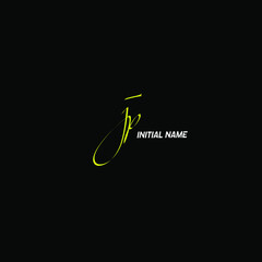 Jp white background handwritten logo