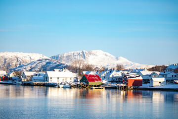 Sunny, cold, it's great winter weather in northern Norway,Helgeland,Nordland county,Norway,scandinavia,Europe