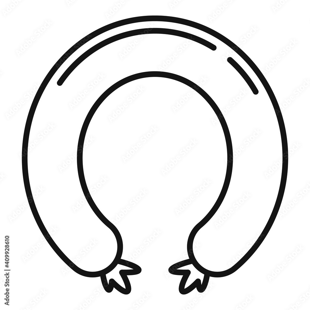 Poster pork sausage icon. outline pork sausage vector icon for web design isolated on white background