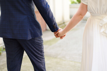 couple holding hands