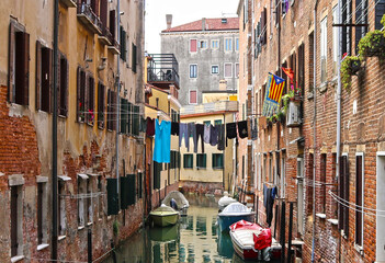 colourful neighbourhood in venice