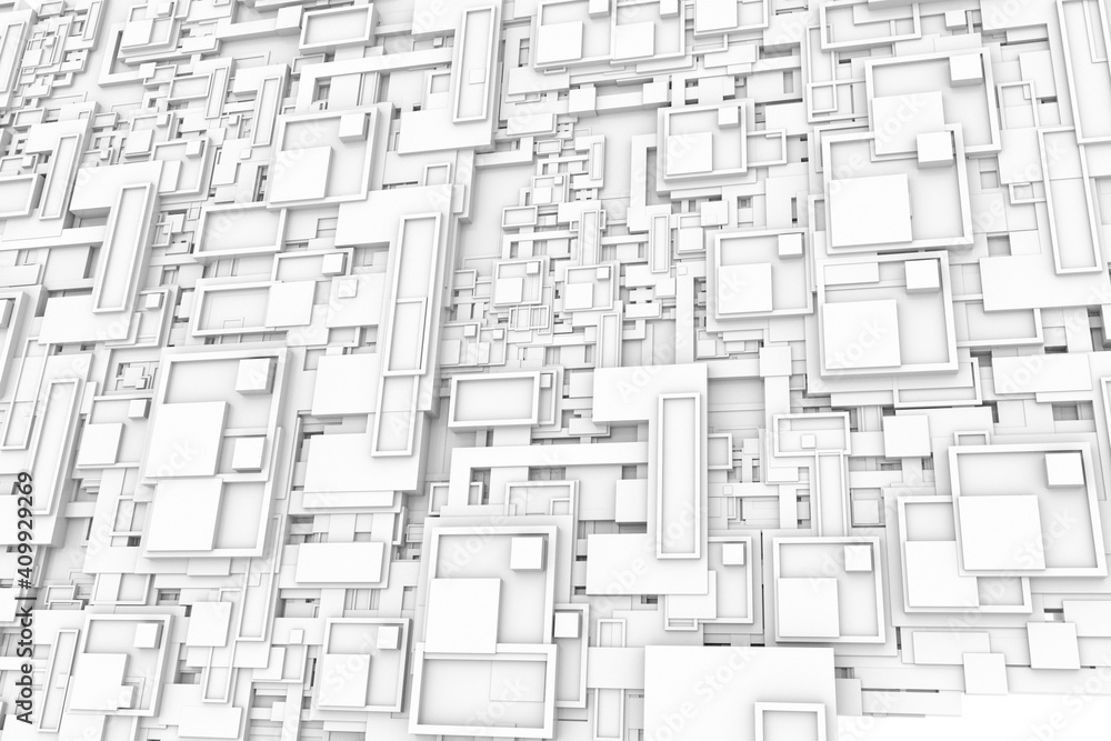 Poster futuristic 3d geometry hi tech pattern.3d illustration and rendering.