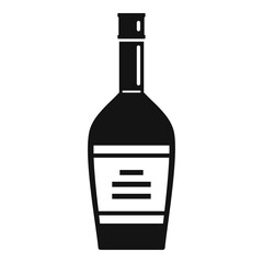 Bourbon bottle drink icon. Simple illustration of bourbon bottle drink vector icon for web design isolated on white background
