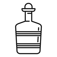 Bartender tequila bottle icon. Outline bartender tequila bottle vector icon for web design isolated on white background