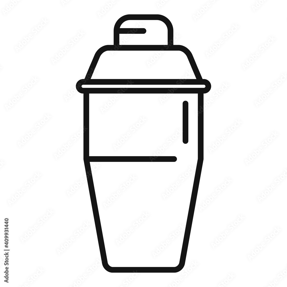 Poster bartender mixer icon. outline bartender mixer vector icon for web design isolated on white backgroun