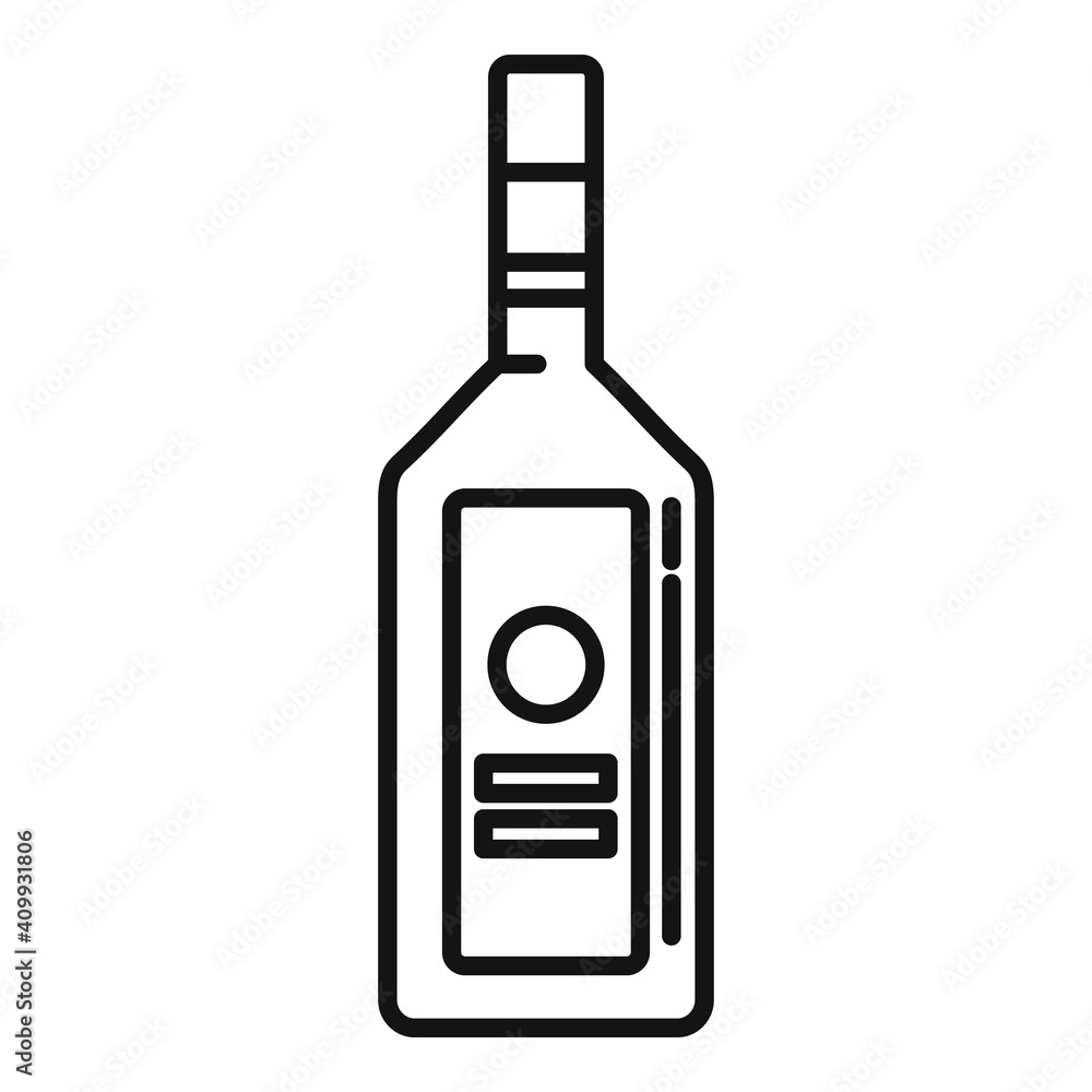 Poster drink vodka bottle icon. outline drink vodka bottle vector icon for web design isolated on white bac