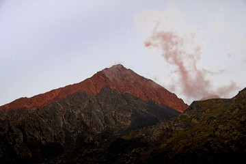 Lonely mountain peak