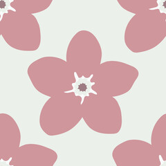 Pastel seamless pattern of flowers for printing on wrapping paper, fabric, textiles, bedding, bedspreads. Vector illustration.