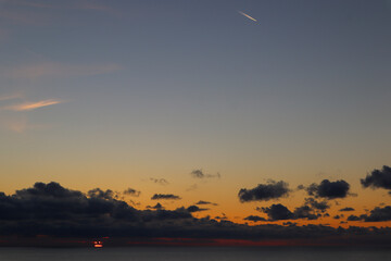 sunset over the sea