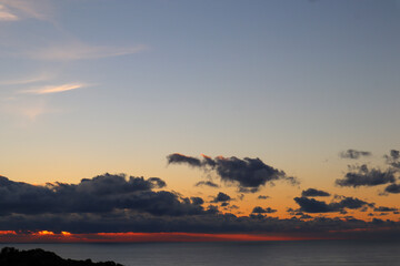 sunset over the lake
