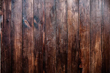 Vintage brown wood background texture. Old painted wood wall